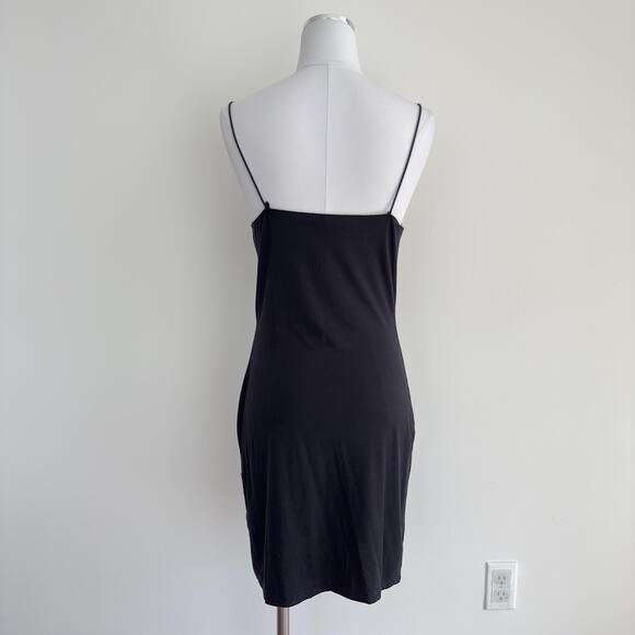 Reformation Dress Womens Large Black Cowl Neck Sleeveless Mini Slip Stretch USA - Picture 4 of 9